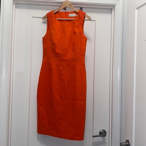KAREN MILLEN Orange Sheath Dress - Size 10